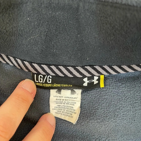 Men’s Under Armour gray 1/4 zip pullover fleece Large - Picture 4 of 4